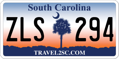 SC license plate ZLS294