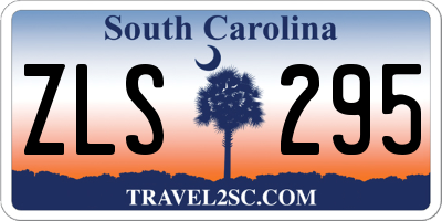 SC license plate ZLS295