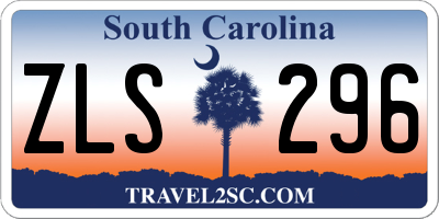 SC license plate ZLS296