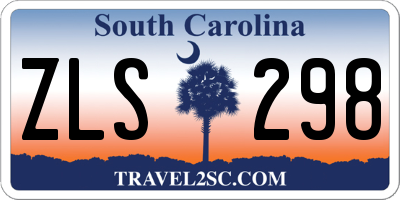 SC license plate ZLS298