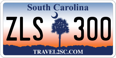 SC license plate ZLS300