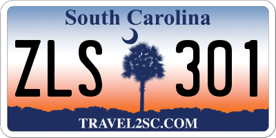 SC license plate ZLS301