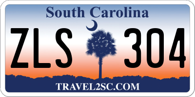 SC license plate ZLS304