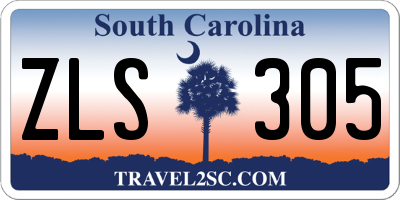 SC license plate ZLS305