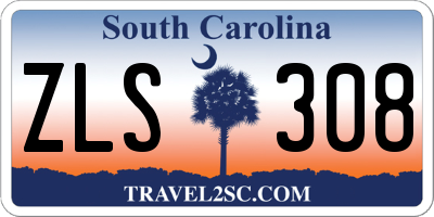 SC license plate ZLS308