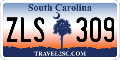 SC license plate ZLS309