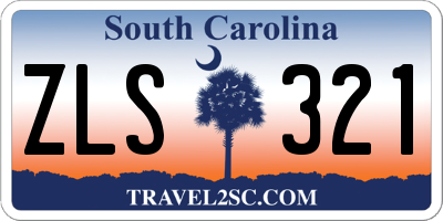 SC license plate ZLS321