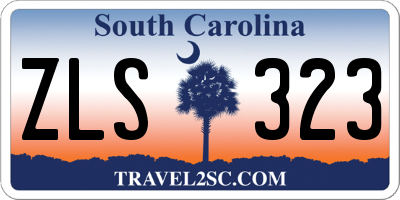 SC license plate ZLS323