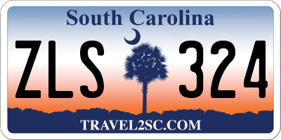 SC license plate ZLS324
