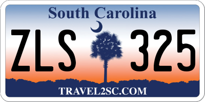 SC license plate ZLS325