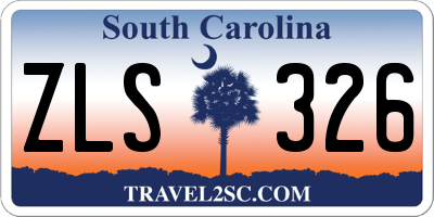 SC license plate ZLS326