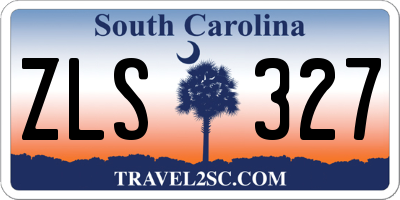 SC license plate ZLS327
