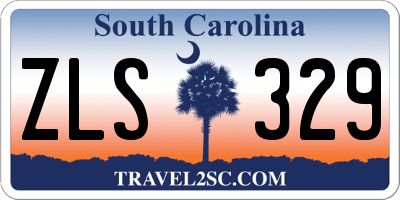 SC license plate ZLS329