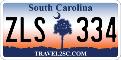 SC license plate ZLS334