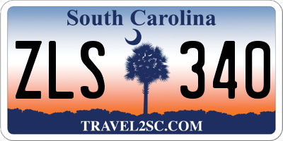 SC license plate ZLS340
