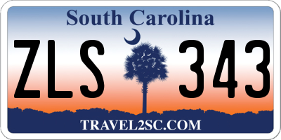 SC license plate ZLS343