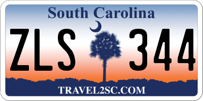 SC license plate ZLS344