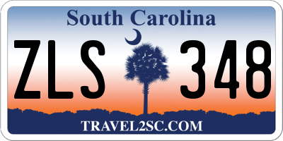 SC license plate ZLS348