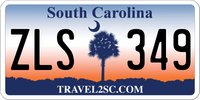 SC license plate ZLS349