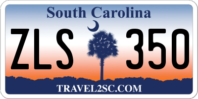 SC license plate ZLS350