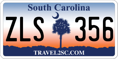 SC license plate ZLS356