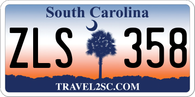 SC license plate ZLS358