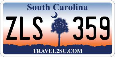 SC license plate ZLS359