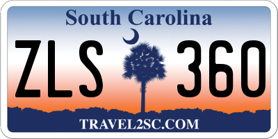 SC license plate ZLS360