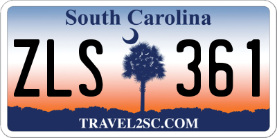 SC license plate ZLS361