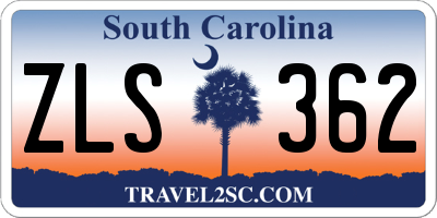 SC license plate ZLS362