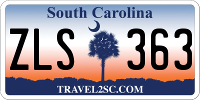SC license plate ZLS363