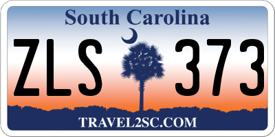 SC license plate ZLS373