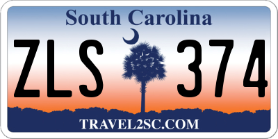 SC license plate ZLS374