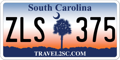 SC license plate ZLS375