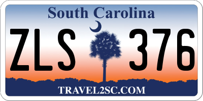 SC license plate ZLS376