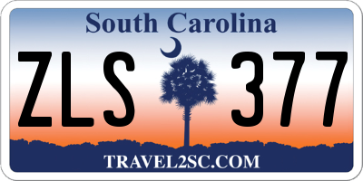 SC license plate ZLS377