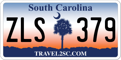 SC license plate ZLS379