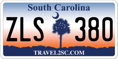 SC license plate ZLS380