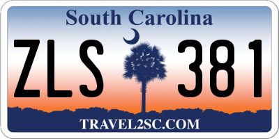 SC license plate ZLS381