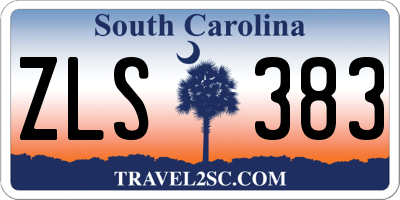 SC license plate ZLS383