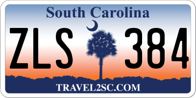 SC license plate ZLS384