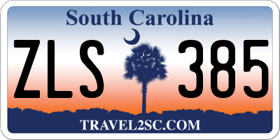 SC license plate ZLS385