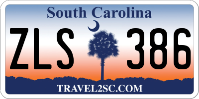 SC license plate ZLS386