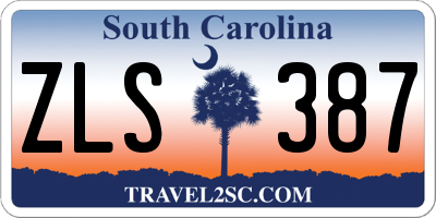 SC license plate ZLS387