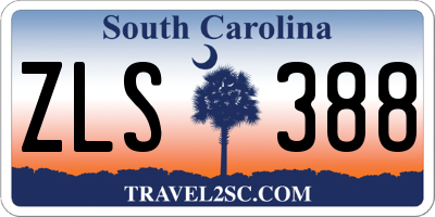 SC license plate ZLS388