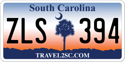 SC license plate ZLS394