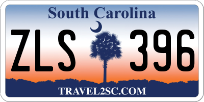SC license plate ZLS396