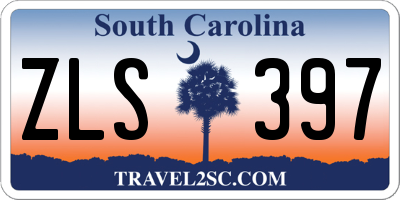 SC license plate ZLS397