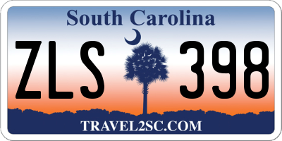 SC license plate ZLS398