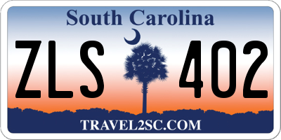 SC license plate ZLS402